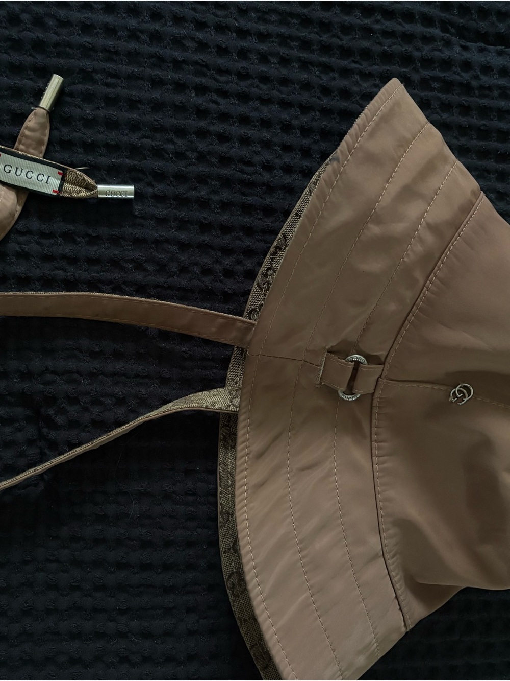 Gucci Brown Quilted Reversible Bucket Hat